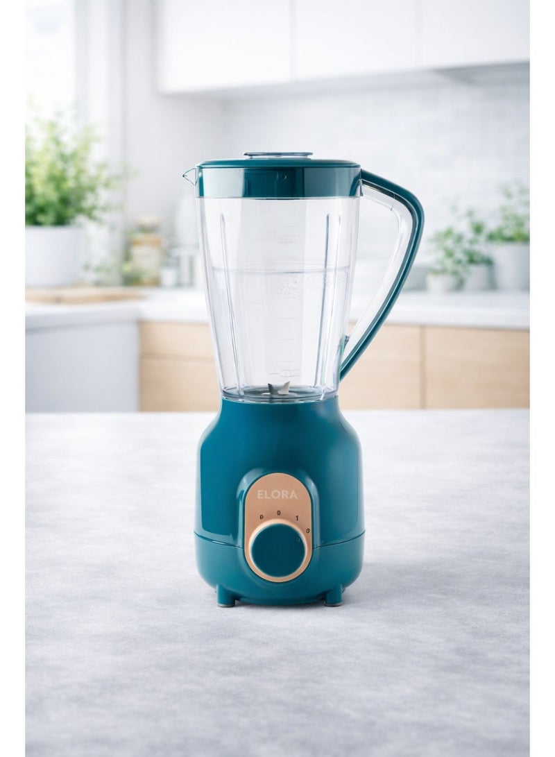 ELORA 2-In-1 Blender with 3 Speed Settings & Pulse Function | 1.5L Jar | 300–350W Motor | Stainless Steel Blades | EL-BL-3219 Dark Green - Image 3